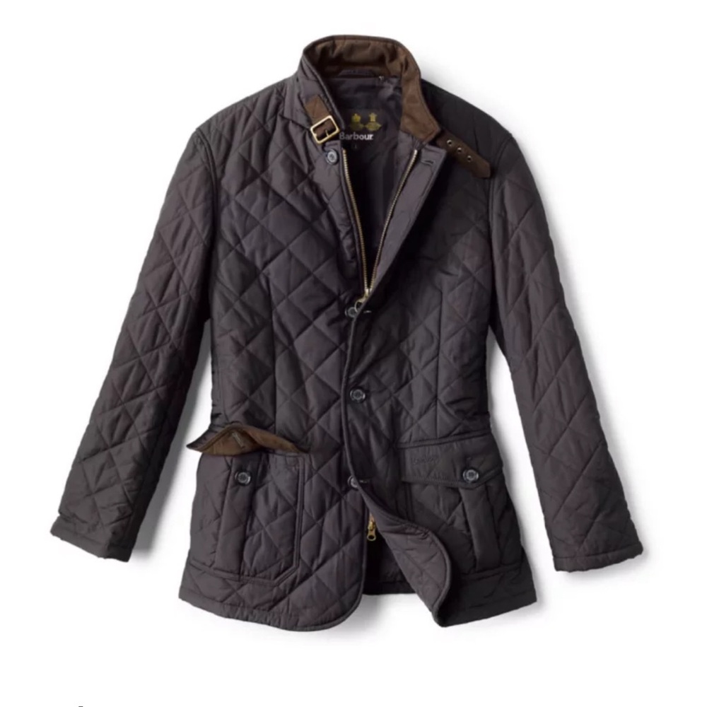 Barbour Lutz Quilted Jacket XL - olive green